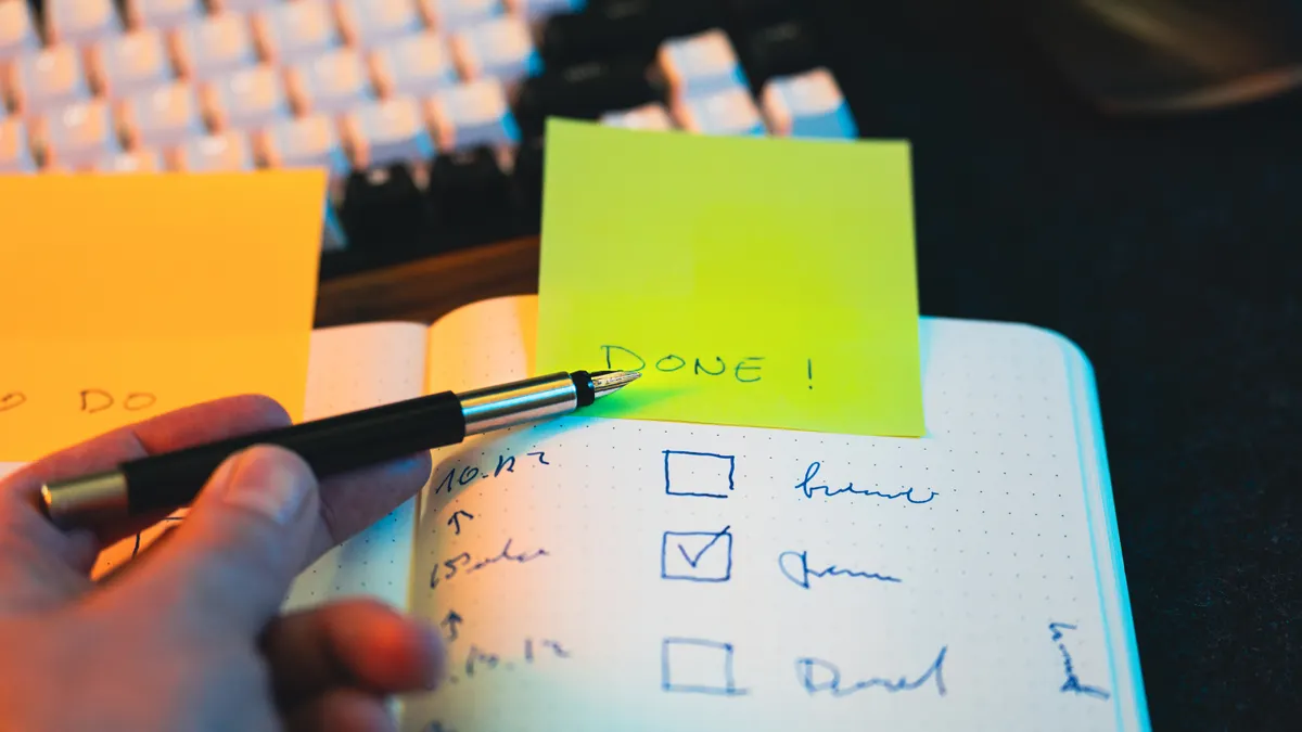 Premium AI Writing Services & Workflows — The Complete Guide Premium AI Writing Services & Workflows — The Complete Guide — Hand Writing in Notebook with Checklist and Sticky Note